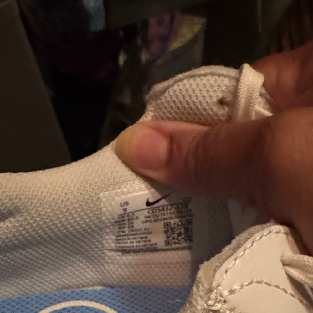 Nike Air White and Blue Sneakers - Picture 8 of 9